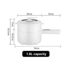 220V Multifunctional Electric Cooker Ceramic Pot Household Low-Power Student Dormitory Rice Cooker Noodle Soup With Steamer Pot
