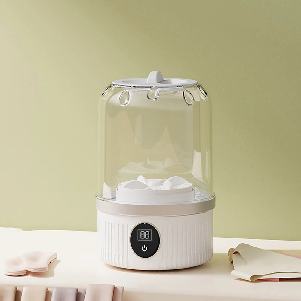 Cordless Small Washing Machine with Laundry Cup Automatic Laundry Cup