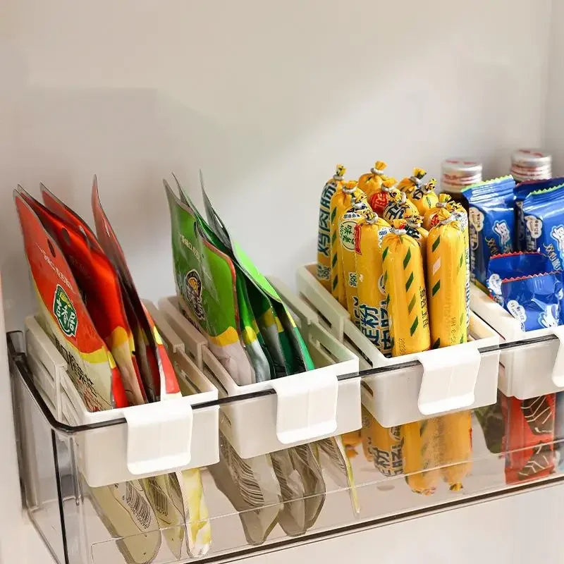 Kitchen bedroom storage solution side refrigerator door partition buckle organization accessories, space management