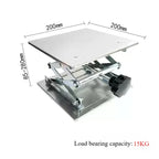 Adjustable Stainless Steel Lifting Table, Suitable for Woodworking and Carving - Durable Compact Design Manual Height Adjustment
