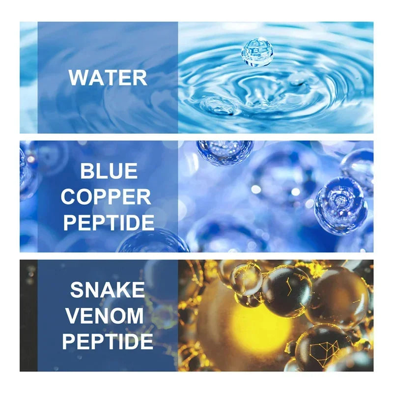 Blue Copper Peptide Wrinkle Serum Firming Lifting Reduce Fine Lines Restore Skin Elasticity Moisturizing Hydrating Brighten 30ml
