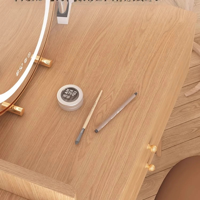 Modern Makeup Vanity Vintage Dressing Table Cabinet Storage Dressers for Bedroom Hairstyle Mini Folding Toilet Tables Furniture