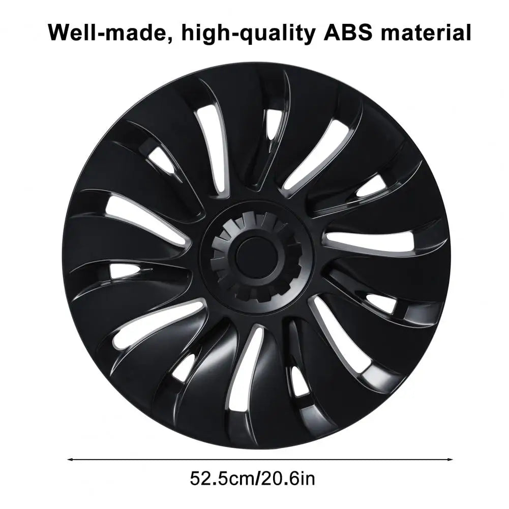 4Pcs 19 Inch Matte Black Support Logo Symmetry Design Uberturbine Style Model Y Gemini Wheel Cover Replacement