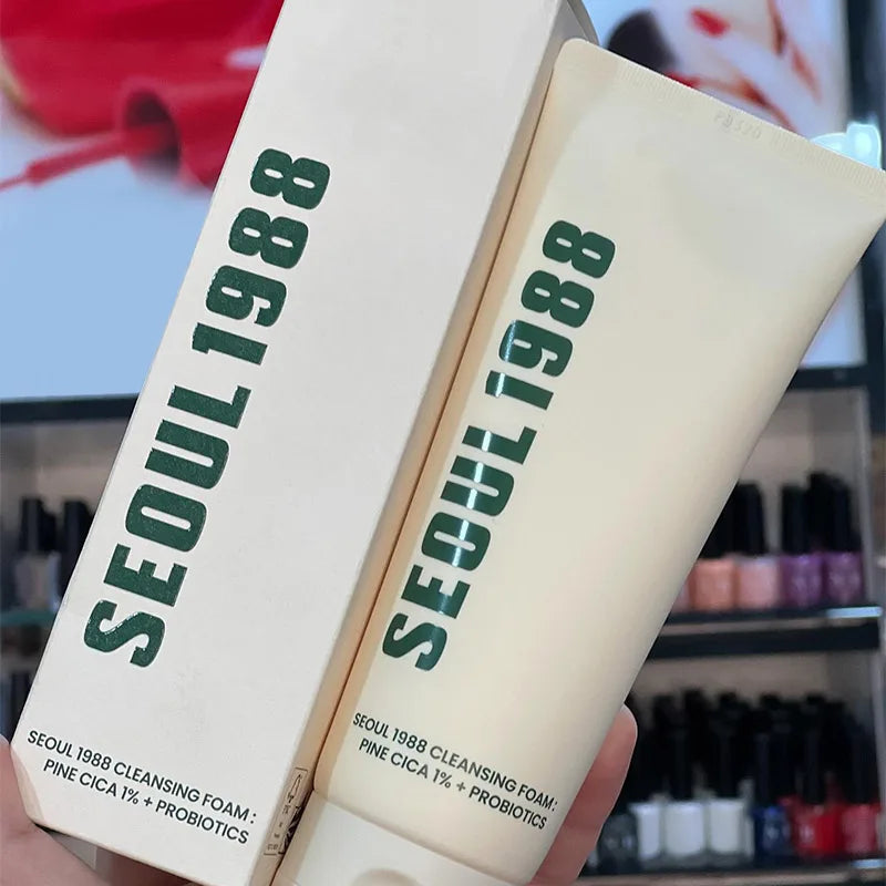 Seoul 1988 Cleansing Foam For Women Deep Pore Cleanser Foaming Face Wash To Shrink Pores Oil Control & Acne Care Korean Skincare