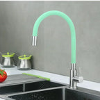 Kitchen Sink Faucet Stainless Steel Single Cooling Faucet Modern Universal Swivel Wash Basin Balcony Splash Proof Faucet