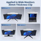 Computer Monitor Hanging Fan Powerful Cooling 3 speed Selectable, Ergo