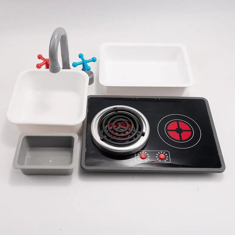 TH Kids Play Kitchen Appliance Realistic Induction Stove With Sound & Light Pretend Play Kitchen Toy For Toddler Operated Models