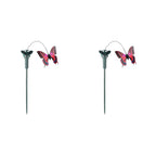 5-1PC Solar Powered Flying Wobble Butterfly Bird Garden Animal Fluttering Butterfly Dancing Ornaments Outdoor Decor Lawn Decor