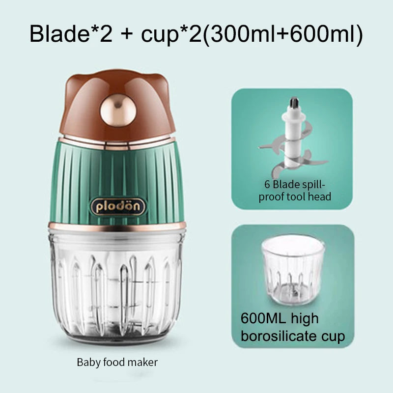 Household baby food dispenser portable baby food kneading machine small multifunctional stirring and meat grinder