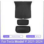 TPE for Tesla Model Y Floor Mats 2024 2023 2022 2021 All Weather Full Set Cargo Liners 3D TPE Odorless Floor Mat Trunk Frunk Mat
