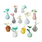 3-14pcs Set Mini Ceramics Vase Fridge Magnets Label Mini Bonsai Magnet Button Potted Simulation Flower Vase Refrigerator Message