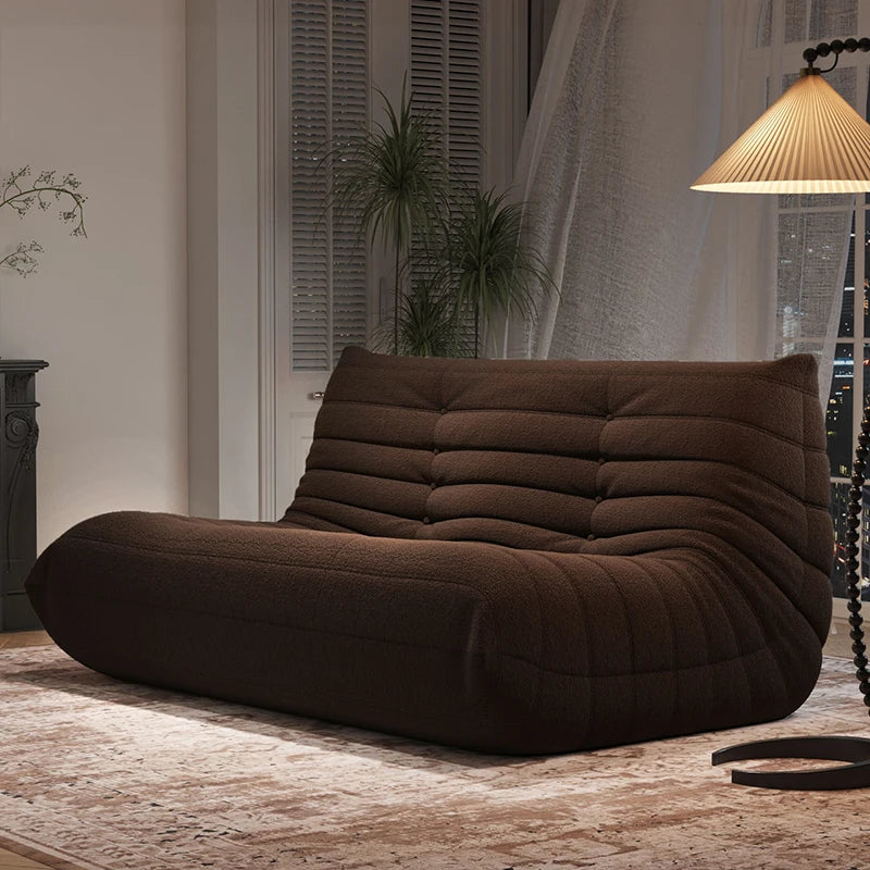 Designer Caterpillar Reclining Sofa Modern Minimalist Balcony Leisure Chair Dual Lounger Can Lie Flat Living Room Reading Sofa