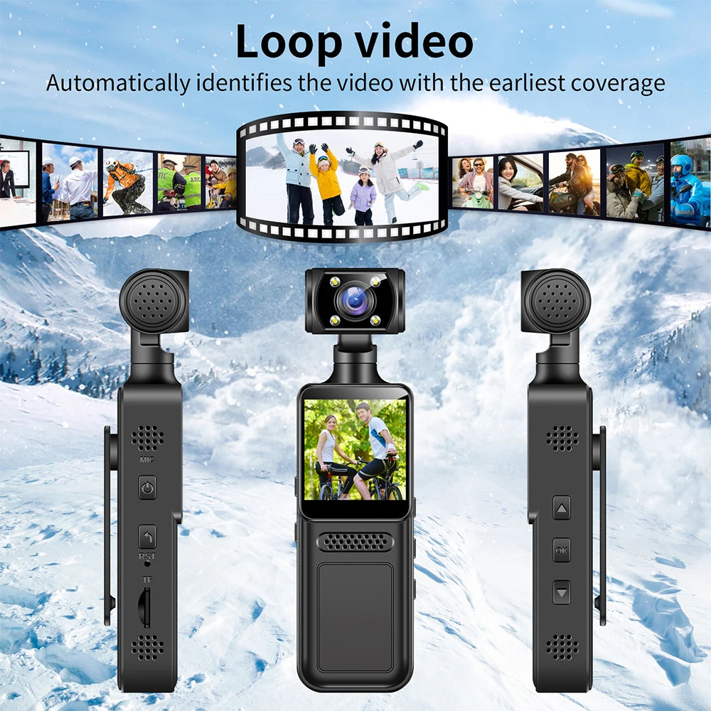 NEW 4K Ultra HD Action Mini Camera 180 Rotatable Vlog Wifi Sports Cam Waterproof Case Helmet Travel Bicycle Driver Recorder