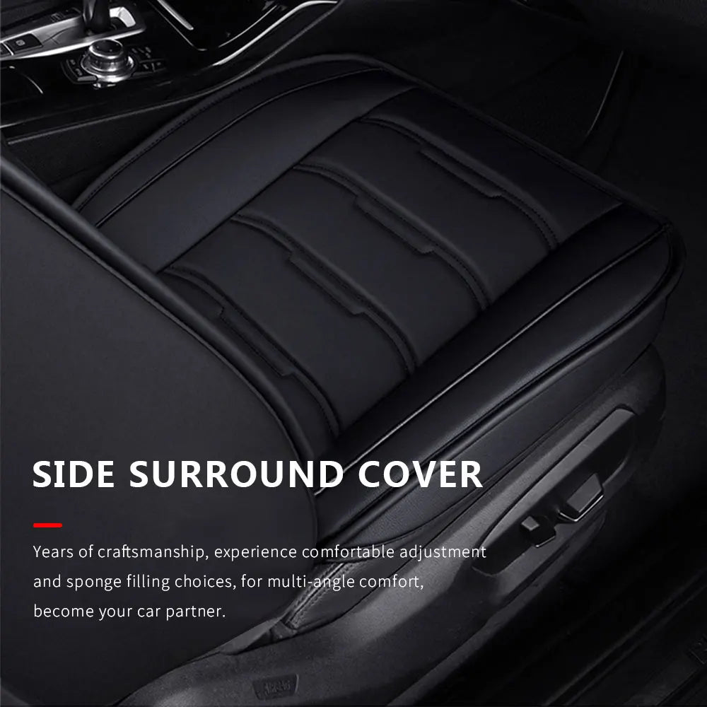 Car Seat Covers Red Full Set Luxury 2 Front Rear Seat Cover PU Leather  Winter Auto Protector Accessories ﻿