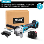 JAUHI 125mm Brushless Angle Grinder 4 Gears Cordless Grinding Machine Cutting Woodworking Power Tools For Makita 18V Battery