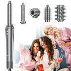 5-in-1 Hair Dryer Airstyler Ion Multistyler Hot Air Brush, 110,000 rpm with 32 mm Automatic Curling Iron, Straightener