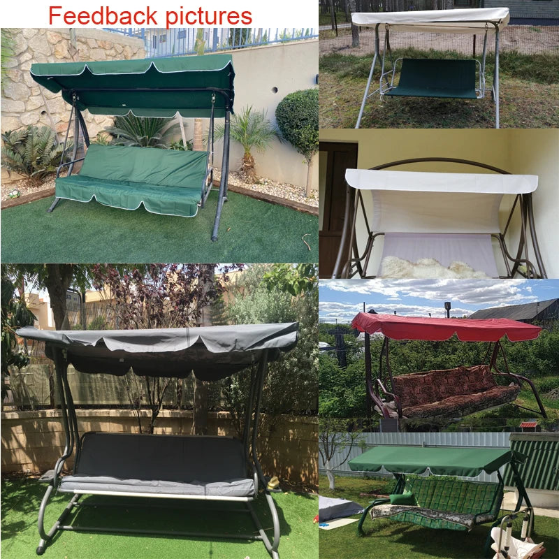Dark Green Hammock canopy Cloth for 3 Seats Metal Hammock, 200x120cm/195x125cm,Top Roof replacement for swing, custom made