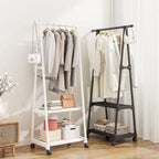 Mobile Clothes Hanger Triangle Coat Rack with Wheel Household Bedroom Storage Racks Rolling Simple Atmospheric Thick Coat Rack