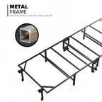 75英寸 Heavy Duty Folding Bed, Thickened Iron Frame, Portable Folding Bed, Lockable Pulley, Suitable for Office Nap, Hospital Ac