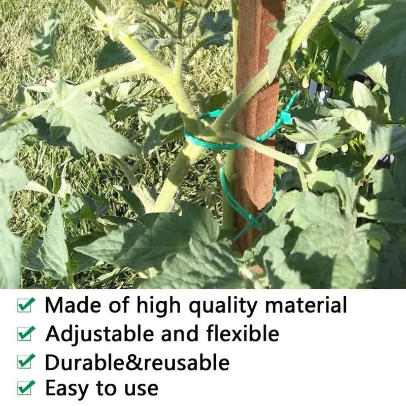 Reusable Garden Cable Ties Plant Vine Tree Shrubs Support Fastener Locking Nylon Adjustable Zipper Cables Ties Organizer Tools