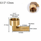 G1/2 Inch 8~25mm Brass Joint Copper Female Pagoda Elbow Connector Garden Irrigation Aquarium Pump Metal Barb Hose Fittings