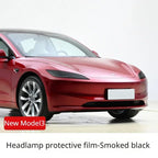 Headlamp Protective Film For Tesla Model 3+ TPU Transparent Smoked Black Headlight Film New Model3 Highland 2024 Car Accessories
