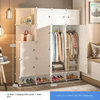 Simple Wardrobe Clothes Folding Cabinets Dressers Cube Storage Locker Plastic Collapsible Dustproof Home Bedroom Furniture