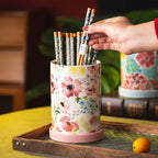 Ceramic Chopsticks Barrel Holder Knife Spoon and Fork Storages Holder Flower Storage Jar Household Kitchen Storage Supplies New