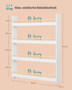 SONGMICS Children's Bookshelf 4 Level toys Shelf CHILDREN'S room Playroom