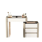 Light luxury dresser bedroom high-end bedside storage cabinet makeup table solid wood chest cabinet integrated makeup table