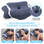Memory Foam Pillow Cervical Pillow Relieves Neck Pain Contoured Ergonomic Orthopedic Neck Support Side Dorsal Stomach Sleepers