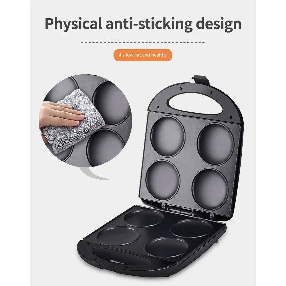 Electric Pancake Pan - Non-stick Coating, Physical Anti-stick Design, Suitable for Breakfast Omelette, Pizza, Cheese Bread