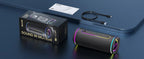 MLOVE E80 Bluetooth Speaker, Bluetooth 5.4, Dual Speakers, RGB Lights, IPX7 Waterproof, TWS Connectivity