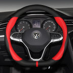 For VW Volkswagen MK2 MK3 MK4 MK5 MK6 MK7 MK8 GOLF 5 6 7 GTI POLO R, New Type Microfiber Leather Car Steering Wheel Cover