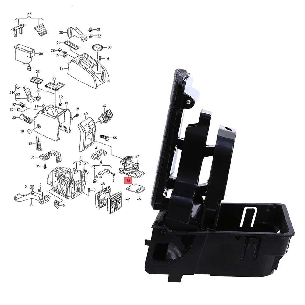 1pc Car Rear Air Outlet Drink Holder Console Armrest Cup Holder For Jetta MK5 5 Golf MK6 6/ VW Golf 6 VI 1K0862532 1K0862532C