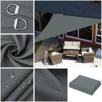 5x5x5/2x2x2M Waterproof Sun Shelter Triangle Sunshade Protection Outdoor Canopy Garden Patio Pool Shade Sail Awning Shade Cloth