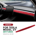 Italian Top Suede Car Dashboard Moulded Trim Sticker For Tesla Model 3 Model Y 2018 2019 2020 2021 2022 2023 Decor Accessories