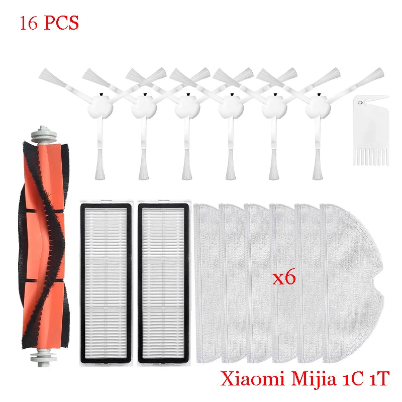 For Xiaomi Mijia 1C STYTJ01ZHM  Robot Vacuum Cleaner Hepa Filter Main Side Brush Mop Cloth Spare Part  Repalcement  Accessories