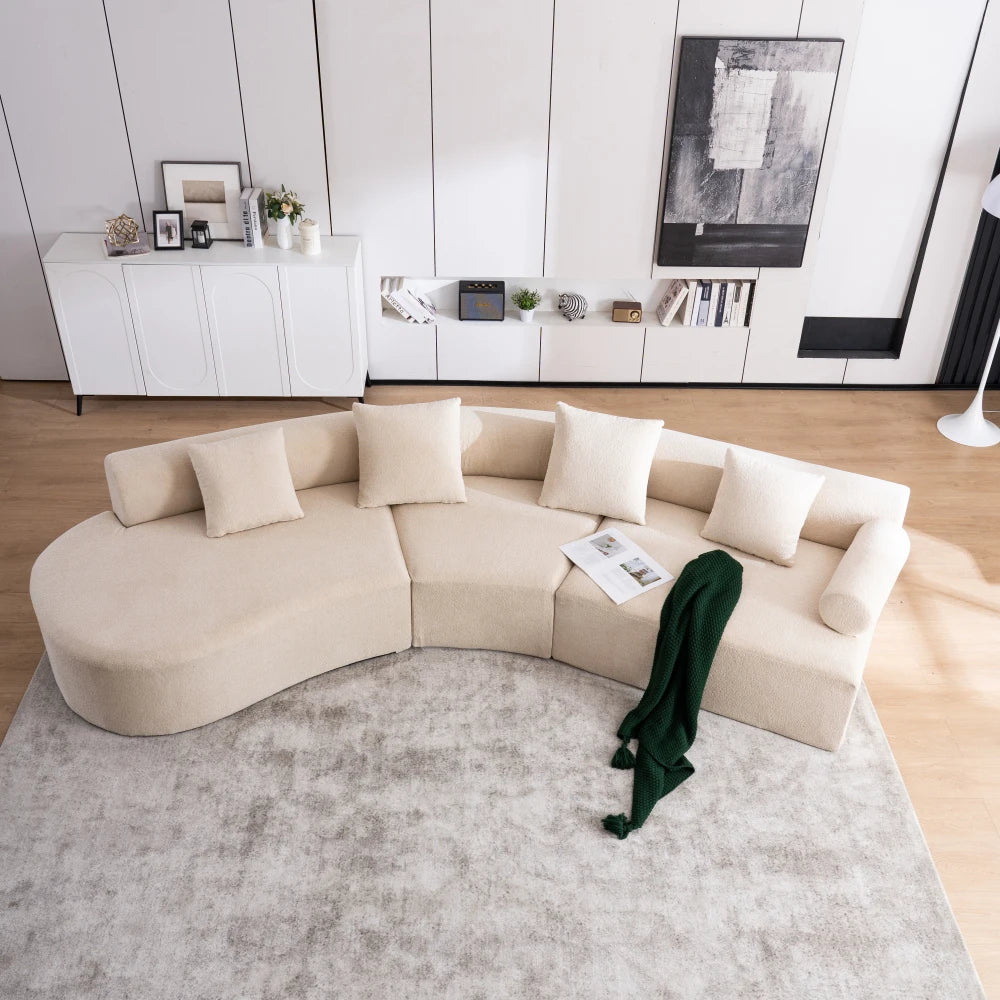 Memory Foam Sofa Set with Chenille Fabric, No Assembly Deep Seat Couch, Modern Living Room/Bedroom/Home Office Furniture