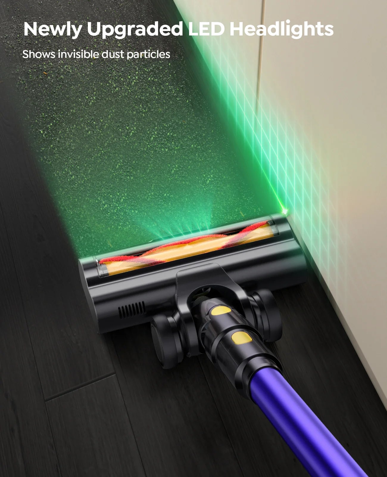 Laresar X11 Cordless Vacuum Cleaner Handheld 550W 55KPa Suction Power Smart Home Dust Cup 60 Mins Runtime 3 Pcs Filte Set