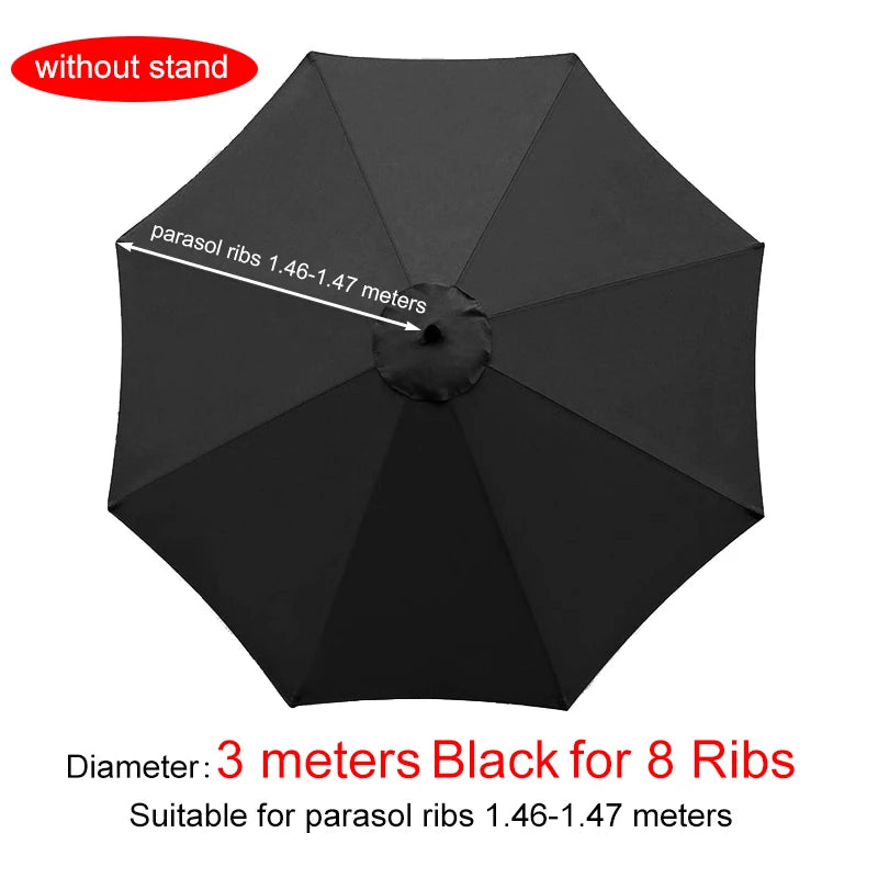 Parasol Replacement Cloth Outdoor Garden Banana Umbrella Cover Waterproof Sunshade Canopy For 6 Ribs/8 Ribs Parasol
