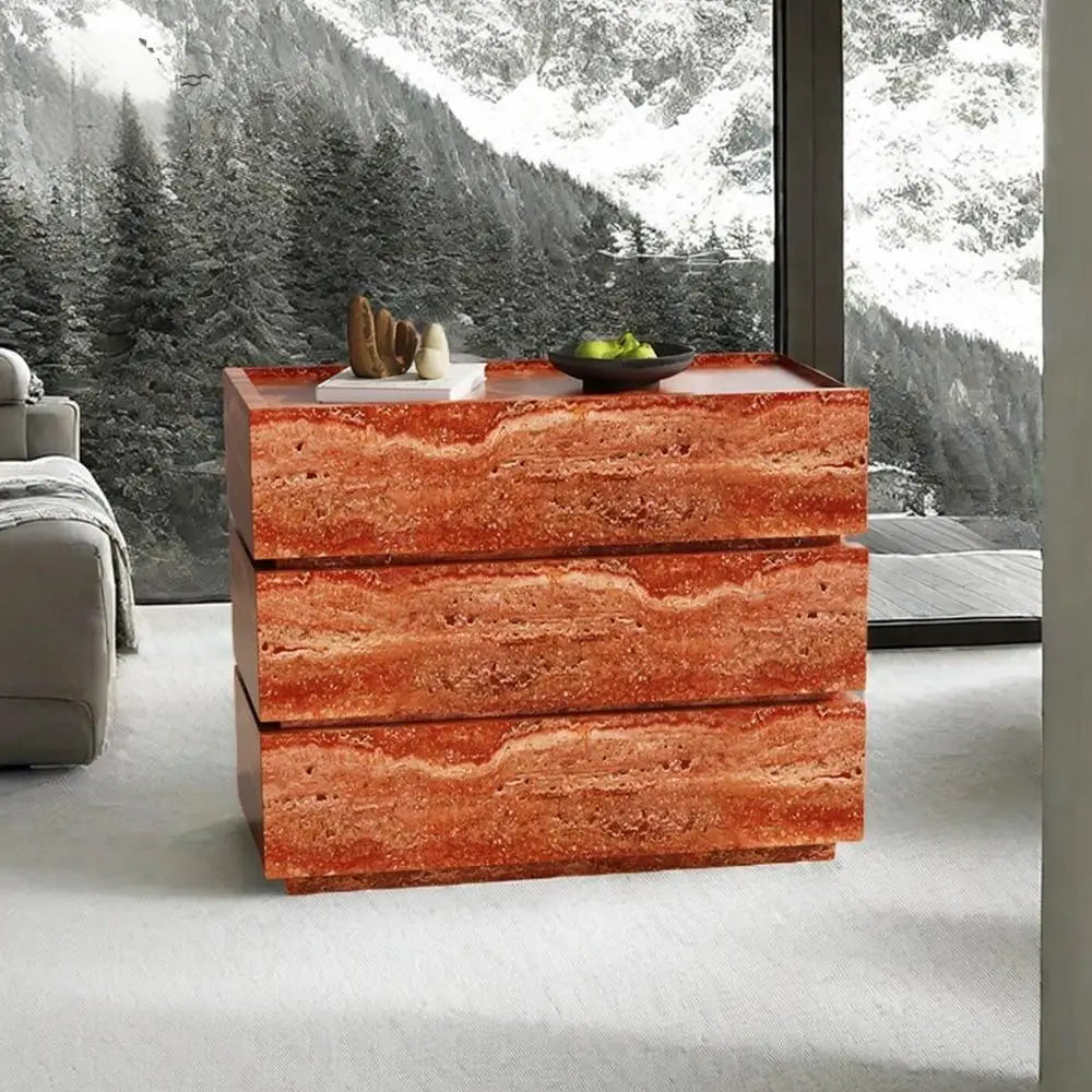 "Premium Vintage Green Jade Stone Dresser - Handcrafted Luxury Marble Slate 3/4/5-Drawer Storage Cabinet Custom Retro"