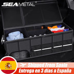 SEAMETAL Ultra-Large Trunk Organizer 72L/110L Foldable Oxford Cloth Portable Storage Box with Waterproof Pouch Fishing/Camping
