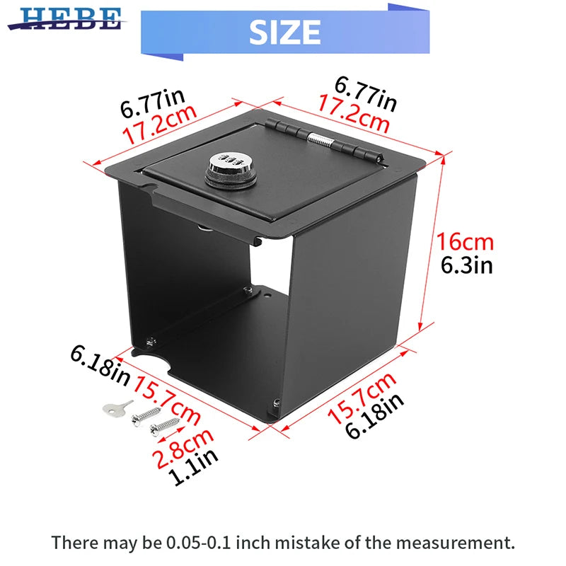 HEBE Armrest Safe Box For Mitsubishi Pajero 2007 2008 2009 2010 2011 2012 2013 2014 2015 2016 2017 2018 2019 2020 2021