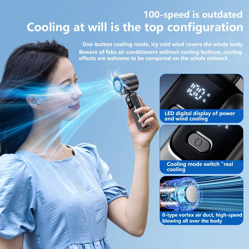 Xiaomi Refrigeration Handheld Electric Fan High speed Violent Turbo Fa