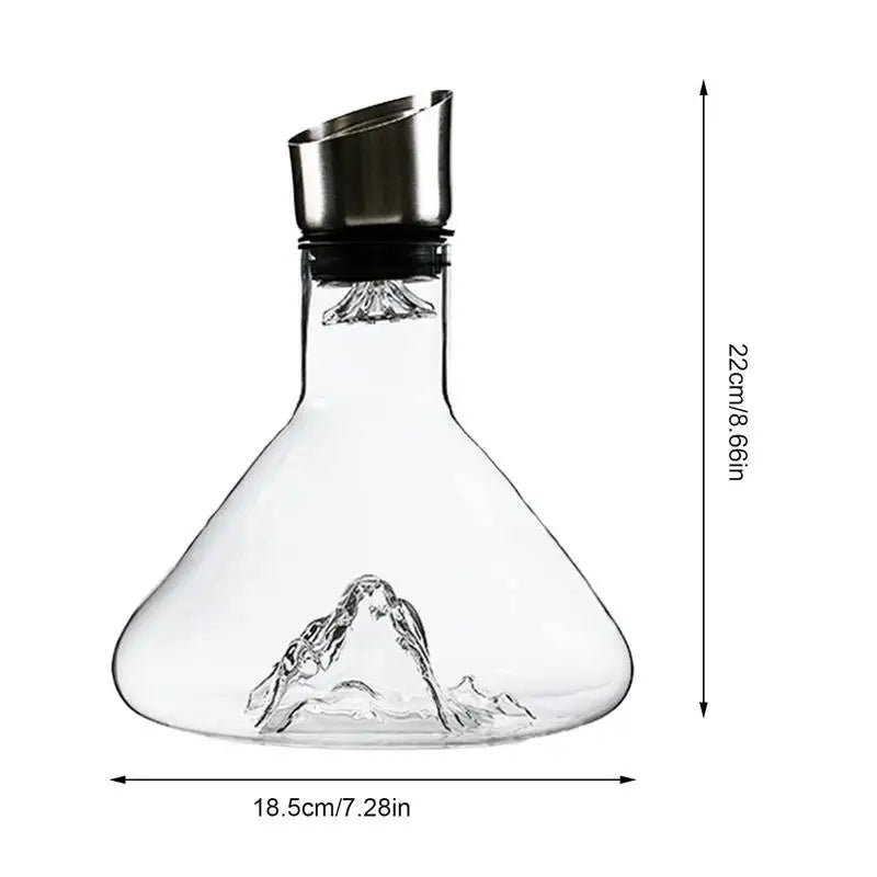 Wine Decanter Built-in Aerator Pourer Wine Carafe Red Wine Decanter Hand-blown Crystal Glass Wine Hand-Held Aerator 1500ML