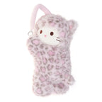 Pink Leopard Print Cat Tissue Plush Toy Car Tissue Box Cute Toy Car Hanging Paper Box Golden Carving Printed Cat Tissue Box