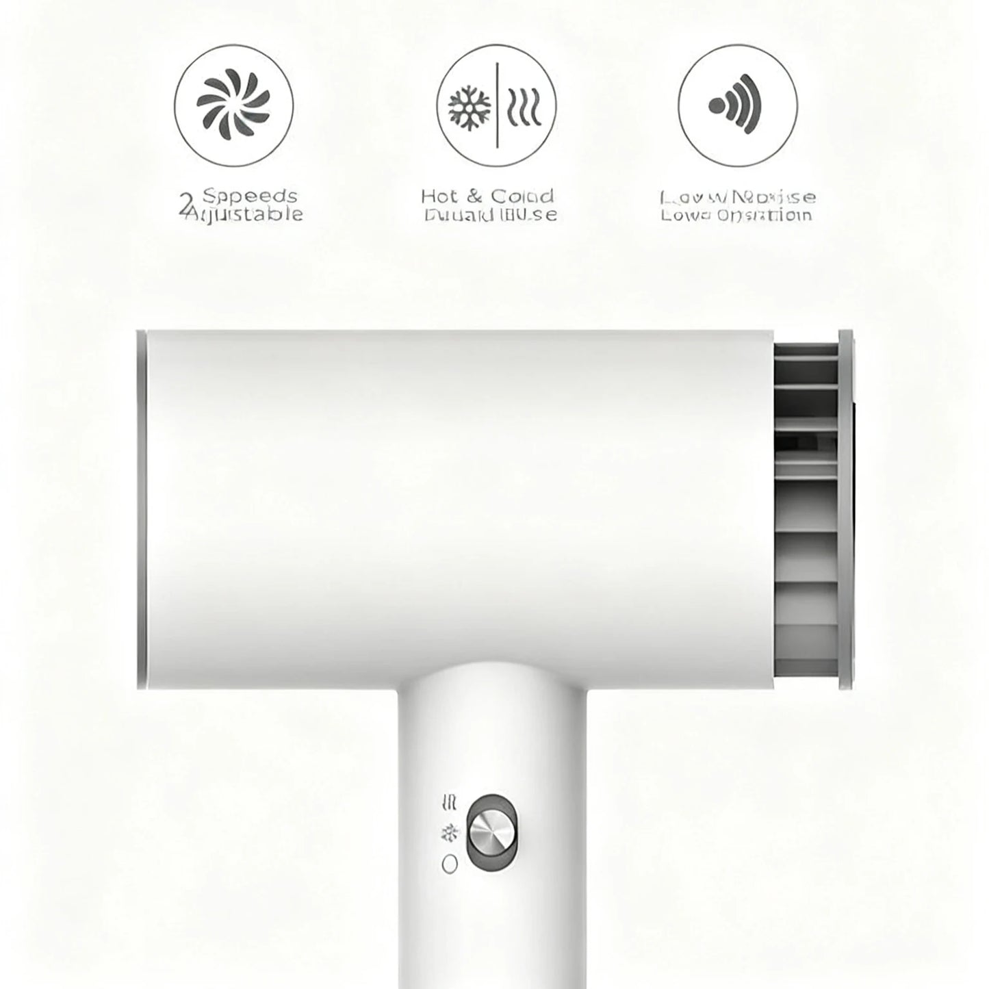 Portable Wireless Hair Dryer Rechargeable for Travel  Outdoor Use with Hot & Cold Air 2600mAh Lithium Battery and Strong Airflow