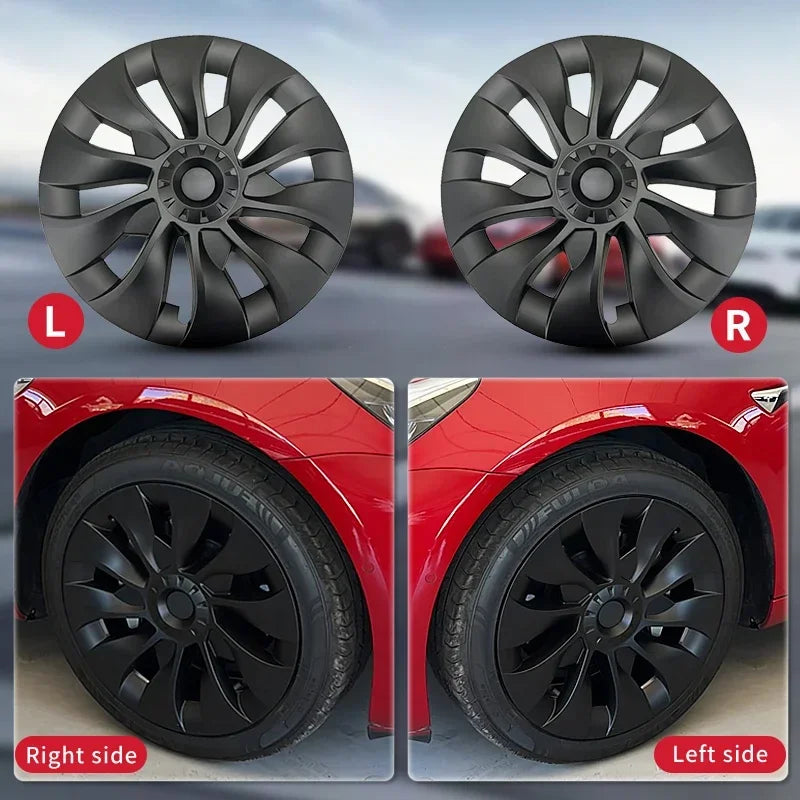 4PCS Hub Cap Performance Replacement Wheel Cap Automobile Full Rim Cover Accessories for Tesla Model 3 18 Inch Hubcap 2018-2023