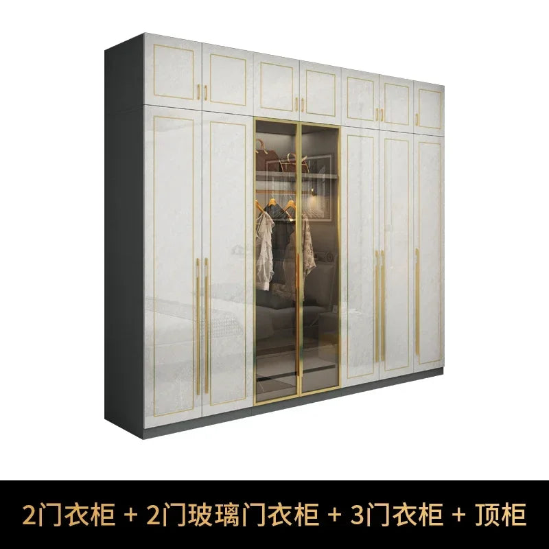 Designer Folding Economic Space Saving Wardrobe Living Room Cabinet Bedroom Set Bed Dresser Partitions Armario Salon Furniture